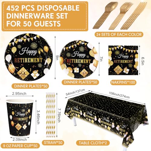 452 Pcs Fall Thanksgiving Tableware Set for 50 Guests V95625