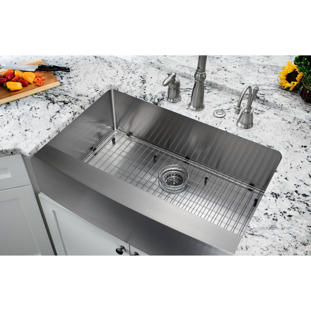 Undermount 35-7/8x22 Apron Front 16 Ga. Stainless Steel Kitchen Sink T45464