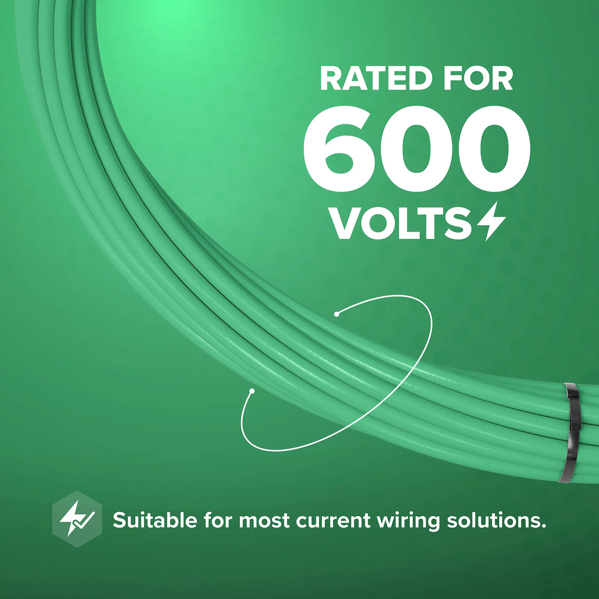 50 Feet 14 AWG Insulated Stranded Copper THHN THWN Wire Green U17175