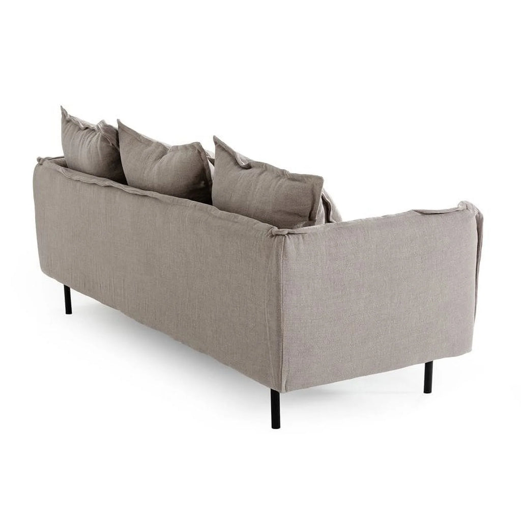 Gray Fabric & Wood Sofa Q180354