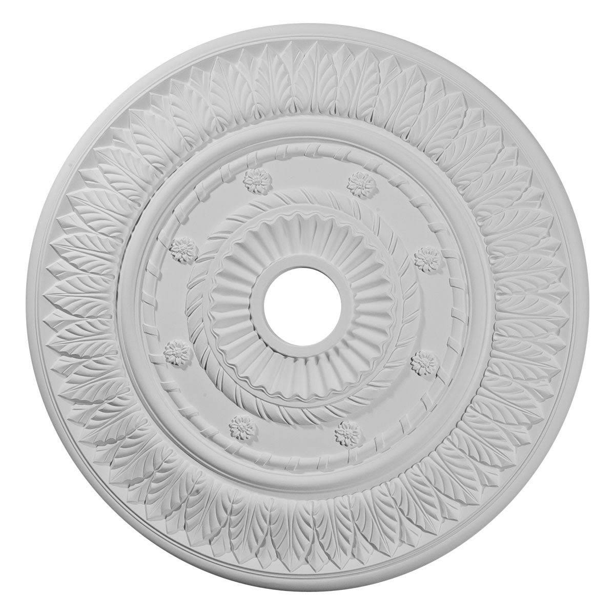 26 3/4x22OD x 3 5/8x22ID x 1 1/8x22P Leaf Ceiling Medallion F5780