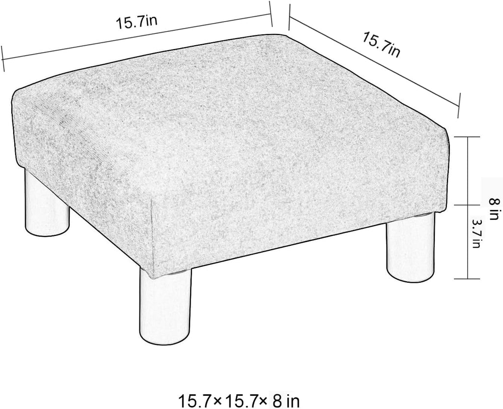 Blue Square Ottoman Footstool J7858
