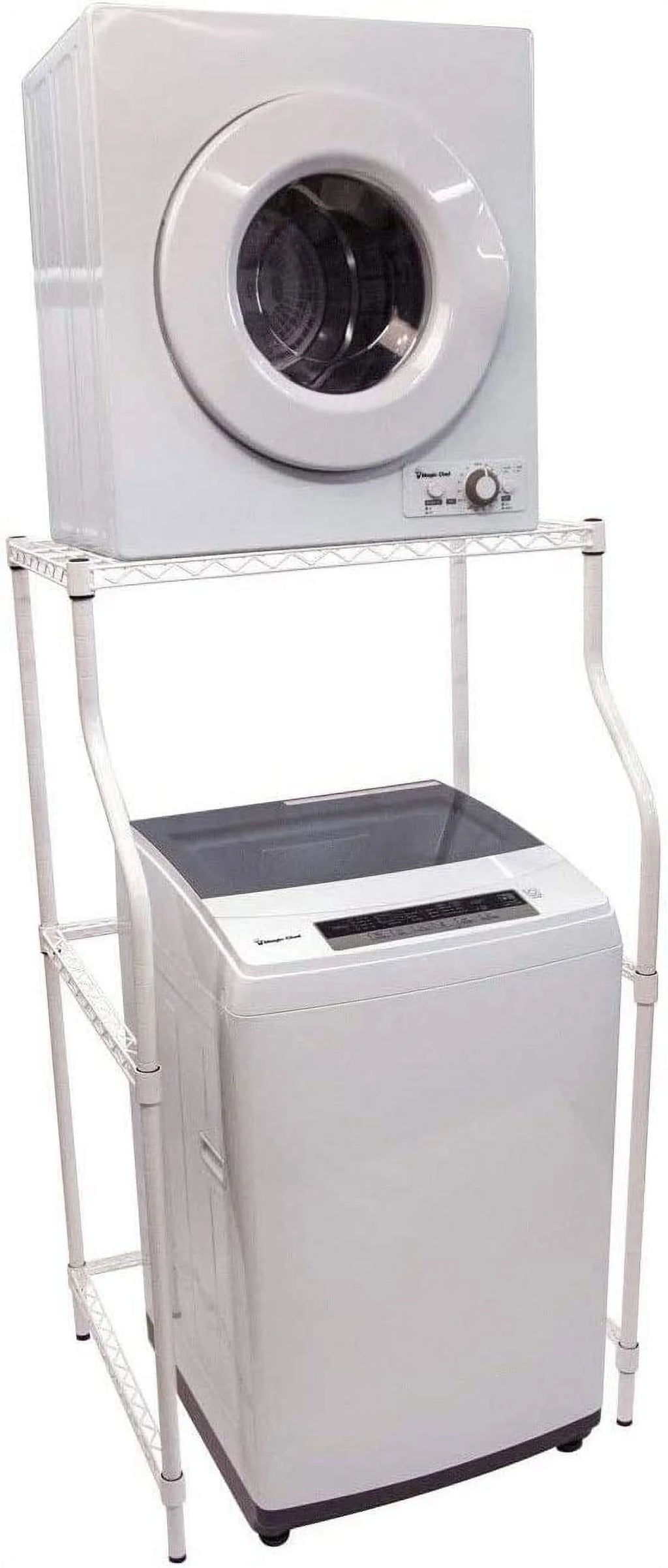 Laundry Sand, Space-Saving Washer-And-Dryer Rack, 23.6" D X 29.5" W X 53.1" H, White W747416