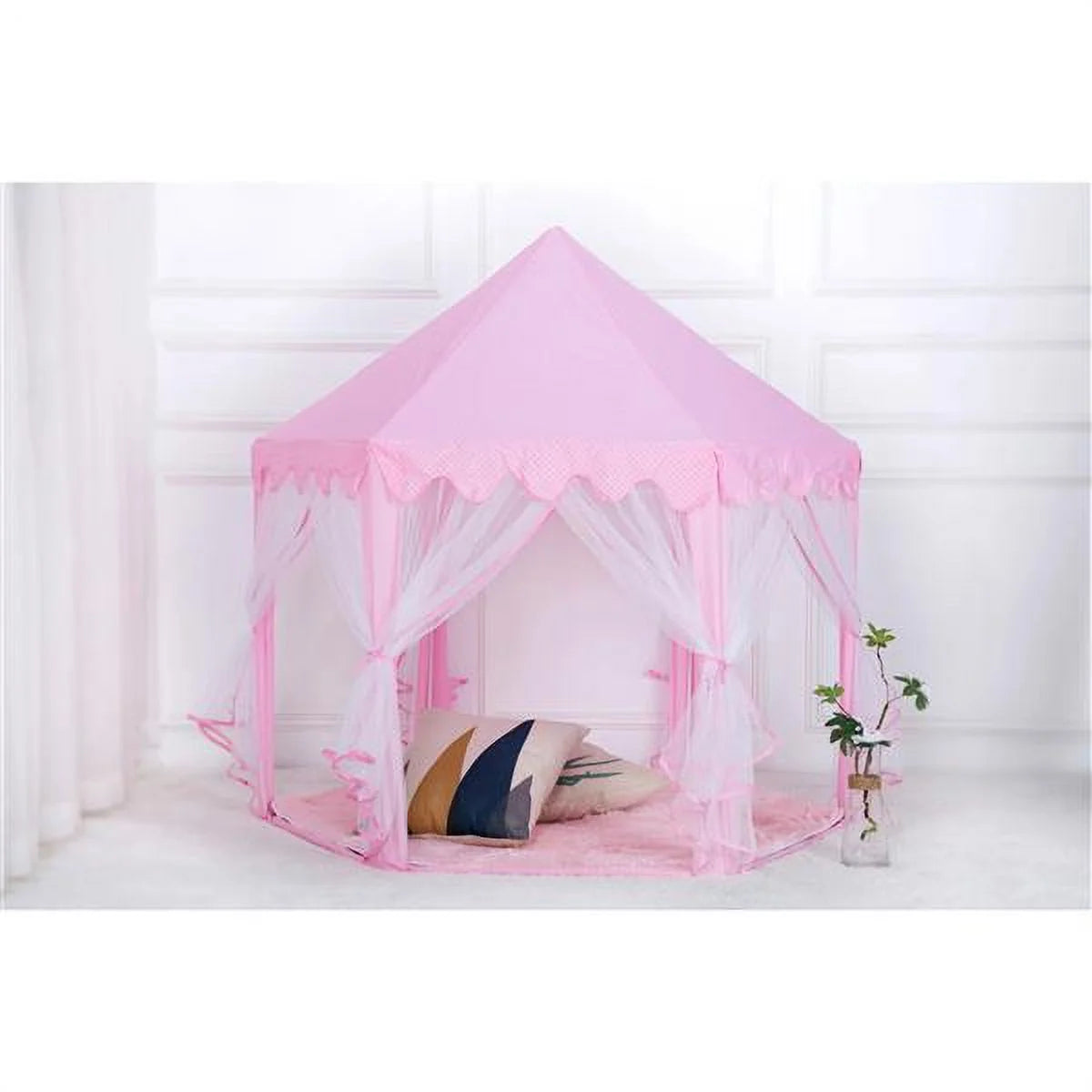 Princess Tent Large Playhouse Kids Castle Play Tent with Led Lamps V8012