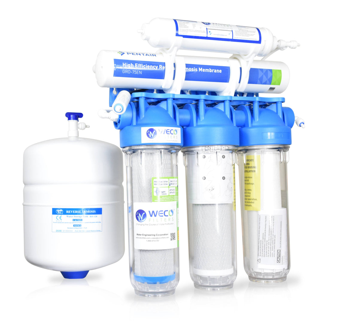Undersink Reverse Osmosis Drinking Water Filtration System W7643