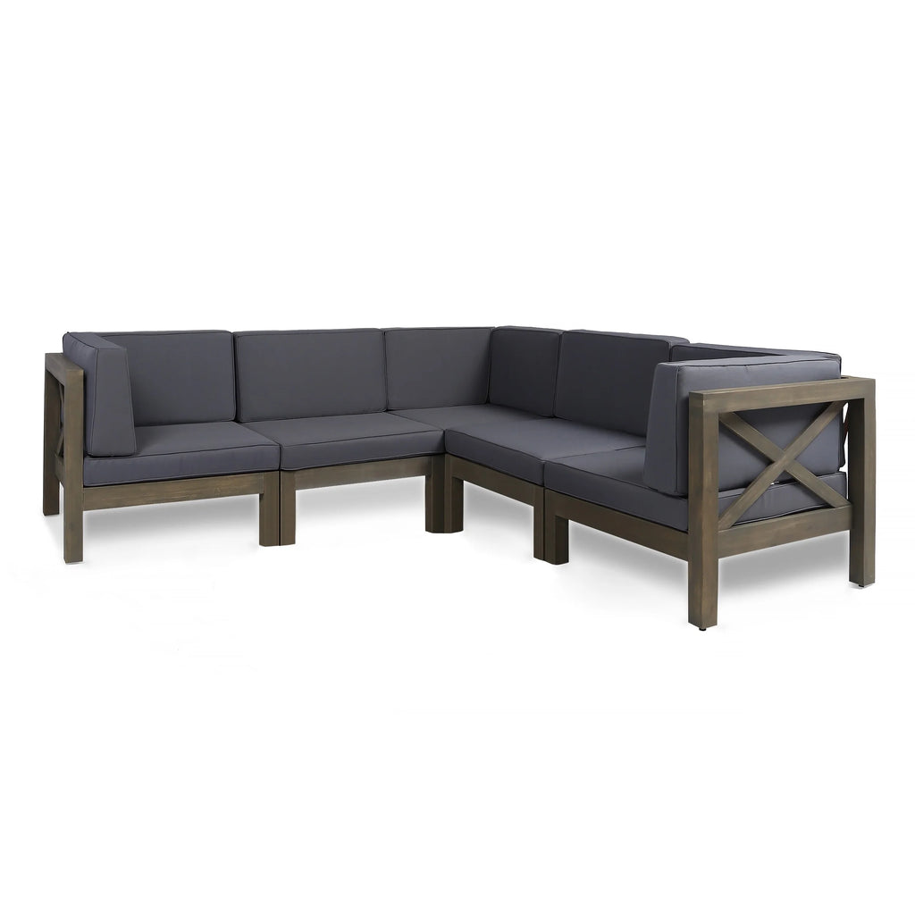 5-Seat Acacia Wood Sofa Set X71581