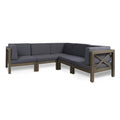5-Seat Acacia Wood Sofa Set X71581