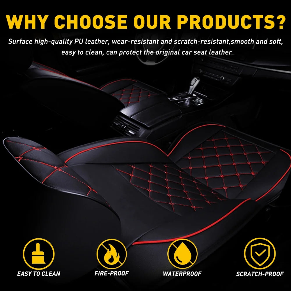 Black-Red Full Set Car Seat Covers X3263